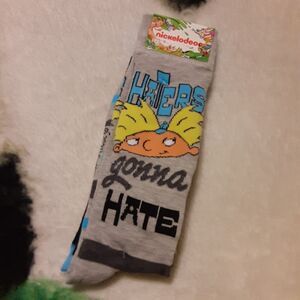 Nickelodeon Hey Arnold Mid-Calf Socks Size 6-12